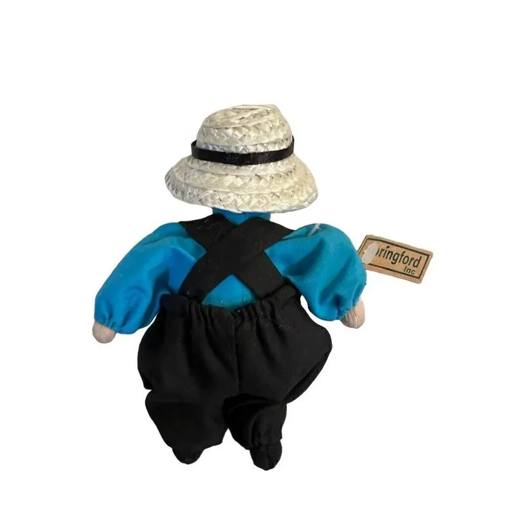 Springford Inc Amish Boy porcelain face cloth doll 5